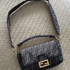FENDI  Baguette Jacquard FF fabric bag