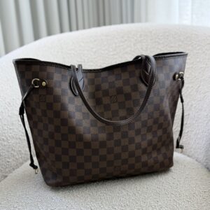 Preowned Louis Vuitton Damier Ebene Neverfull MM tote bag