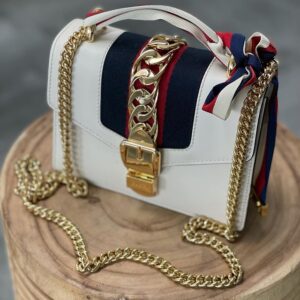 GUCCI Mini Sylvie Leather Chain Shoulder Bag