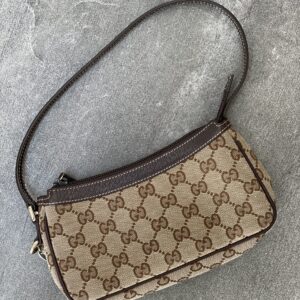 GUCCI Canvas monogram mini shoulder bag.
