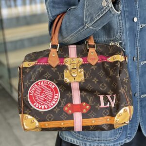 LOUIS VUITTON  LIMITED EDITION 2018 Speedy 30 Bandouliere Summer Trunk Monogram Bag